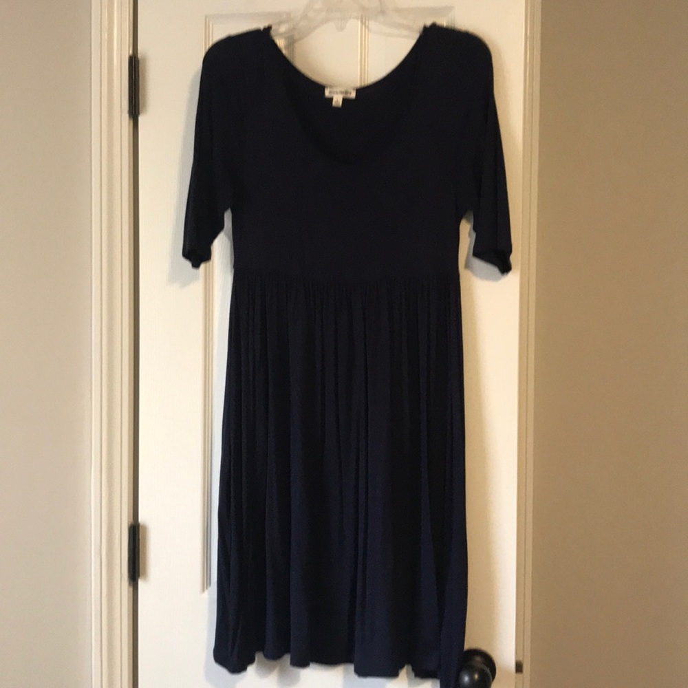 Navy Blue Babydoll Dress